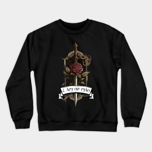 I Am No Man Crest - Rose and Sword - Fantasy Crewneck Sweatshirt